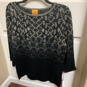 Black and gold sweater